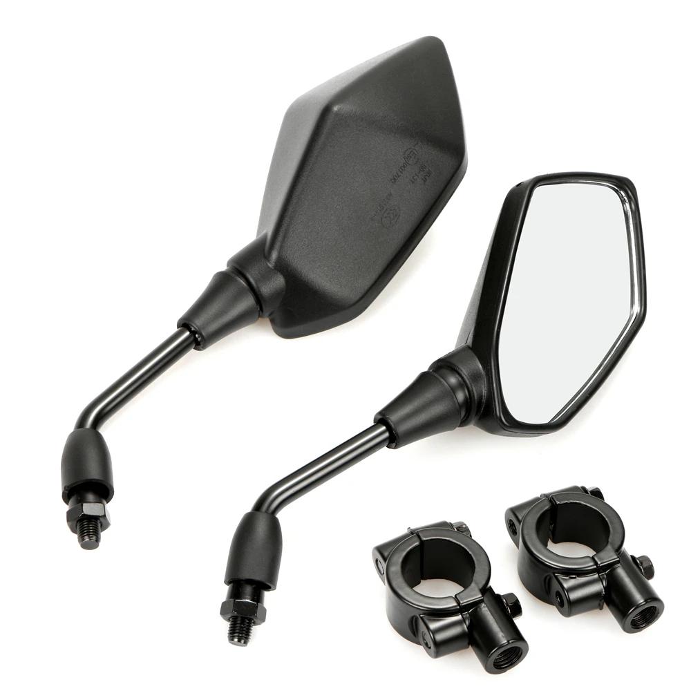 1 Pair Motorcycle Rear View Mirrors 10/22mm Screw Handlebar Universal Motorcycle Modified Rear View Mirror Accessories for Honda чёрный