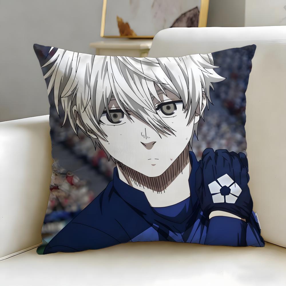 popular anime Blue Lock Cushion Cover Soft & Easy-Wash Pillow Case – Versatile for Couch, Bed, Travel and Office