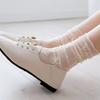 Șosete Harajuku pentru Femei Șosete Transparente cu Dantelă Florală pentru Doamne Șosete Dulci din Plasă Fishnet Șosete Moi Respirabile