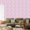 Heart Wallpaper White, Powder Pink and Purple 50x1000