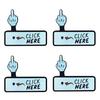 1/2/3/4Pcs Click Here Middle Finger Prank Relief Surprise Button Middle Teens Adults Stress Finger Table