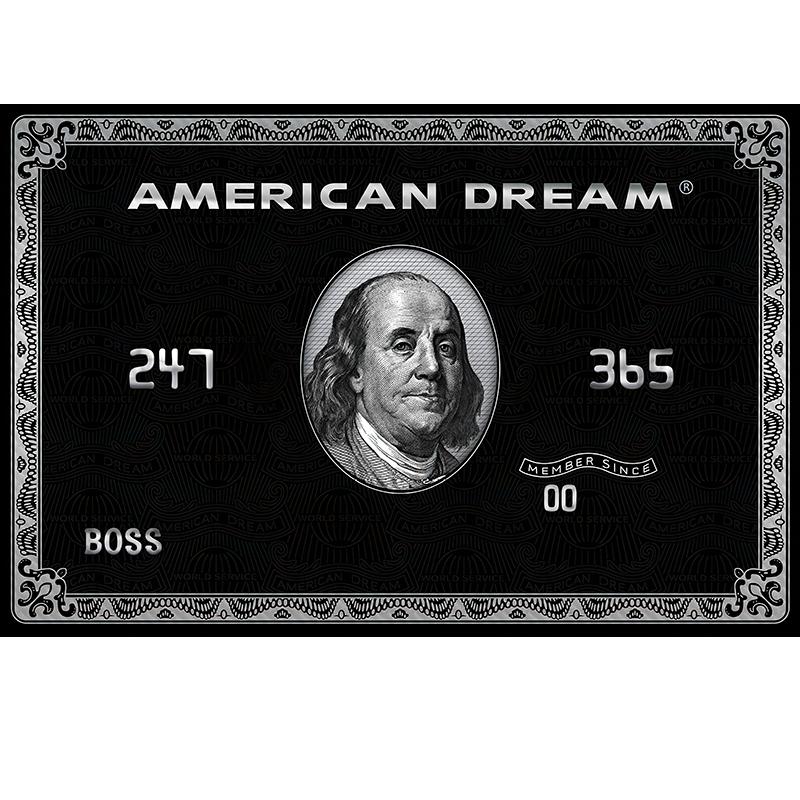 

Винтажные картины на холсте «Американская мечта», черный вдохновляющий постер и принты, Cuadros, декор для спальни, настенная художественная картина для офиса 21*30cm