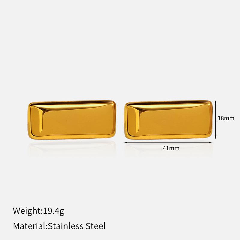 Europe United States Hot New Luxury High-End Stainless Steel Geometric Shape Earrings Multi-Style Fashion Hoop Earings
