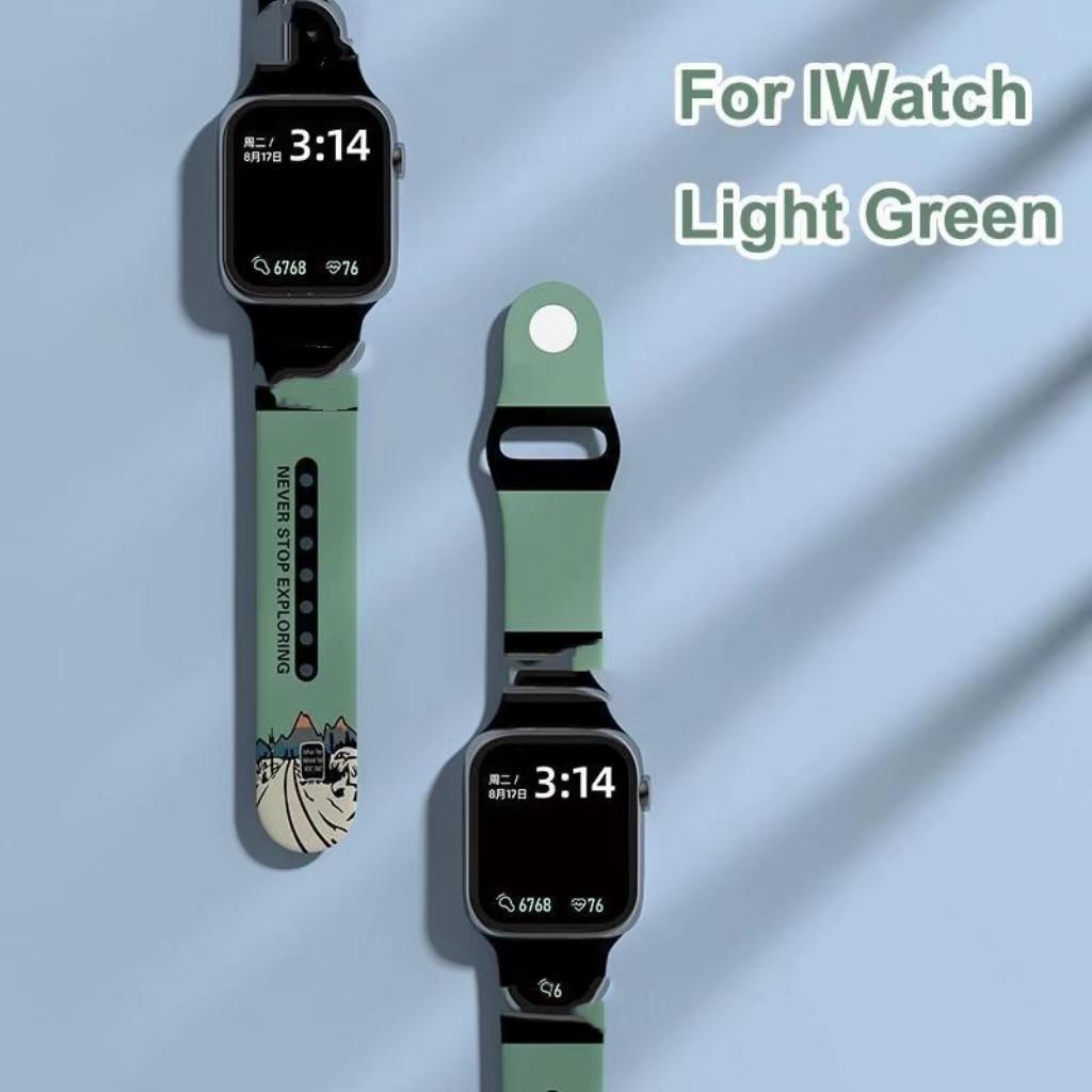 Silicone Watch Band for AppleWatch Strap 49mm 44mm 40mm 45mm 41mm 42mm 38mm Watchband Bracelet Correa IWatch Ultra Series 8 7 6 5 4 SE