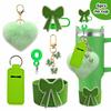 6Pcs Accessory Set For Stanley Cup Water Bottle Handle Strap Straw Cap Protect Bottom Cover Charms Pendant Keychain Decoration