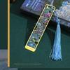 4Pcs Vintage Oil Painting Themed Bookmarks with Tassels Hollow Metal Bookmarks Book Page Marker for Teacher Reader