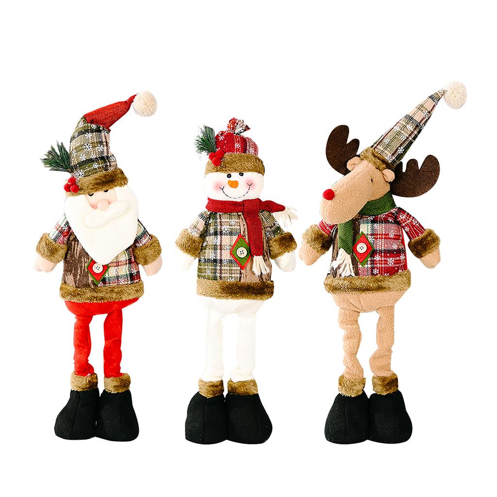 Christmas Dolls Decor New Year Ornament Deer Snowman Santa Claus Standing Doll Navidad Decoration Merry Christmas Home Ornaments