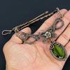 Peridot Handmade Gemstone Necklace, 999 Copper Wire Wrapped Necklace Antique Jewelry, For Engagement Gift