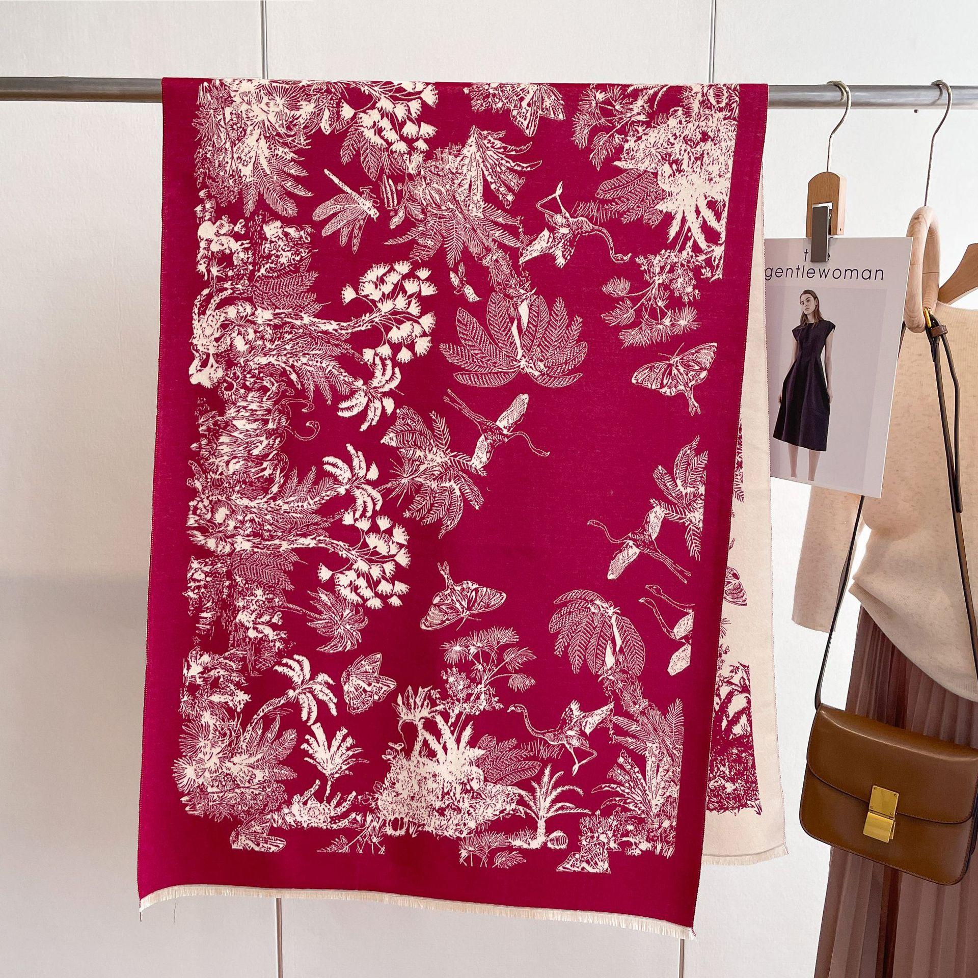 

Imitation Cashmere Scarf Shawl Elegant Fashion Scarf Zoo Pattern Women S Scarf Warm Scarf 180*65cm