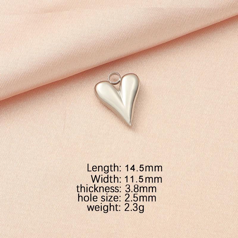 Trendy Stainless Steel Peach Heart Pendant Jewelry Accessory