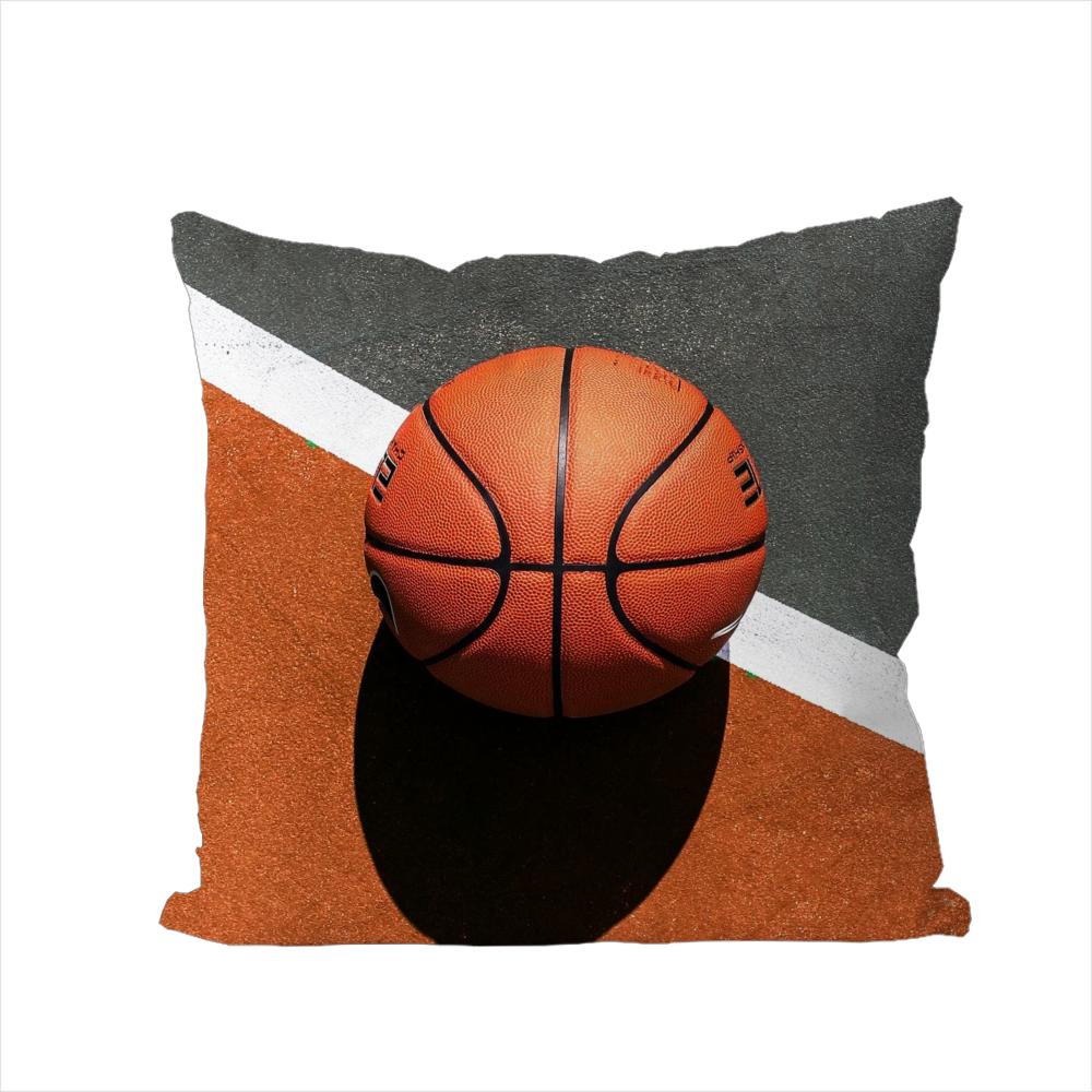 Poszewka na poduszkę do koszykówki na samochód, sofę, dekoracyjna do domu, dwustronny nadruk, pluszowa, kwadratowa poduszka dekoracyjna, poszewka na poduszkę