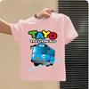 Hot Sale Tayo the Little Bus Cartoon Kids T-Shirts Girls Clothes Baby Boys T shirt Summer Short Sleeve Children Tops,ooo5837