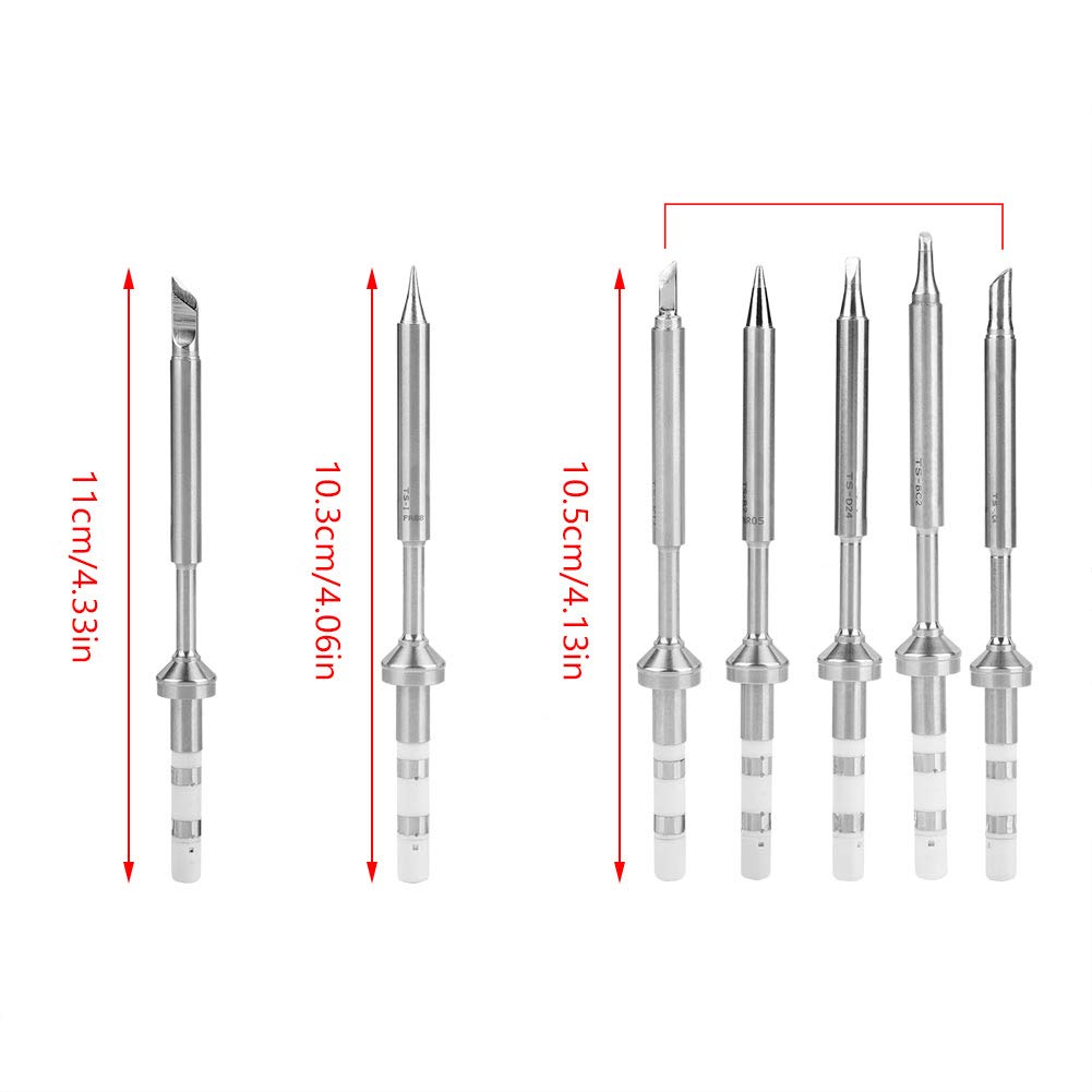 Akozon Soldering Iron TS100 Small Portable Mini Soldering Iron with 7 Types of Tips for Electronic Work, Electrical DIY, Audio, Automotive, Home Appli