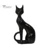 Spooky Home Decor Cute Witch Cat Resin Figurine, Halloween Garden Statue, Ornaments for Yard Patio Balcony Window Sill Outdoor Seasonal Decorative