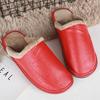 Fashion Large Size Men's Autumn Home Shoes Unisex Genuine Leather Slippers Comfortable Indoor Slippers Flat