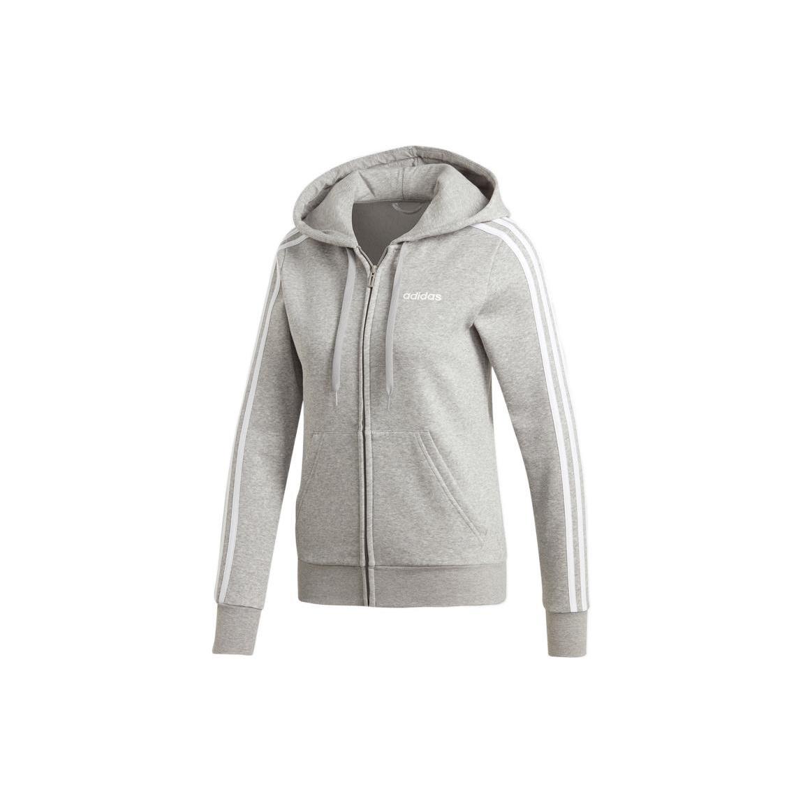 (WMNS) adidas 3-Stripes Fleece Hoodie Asia Sizing Grey Women s EI0683 M
