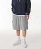 One-Pleat Cargo Bermuda Sweatpants [Medium Grey]