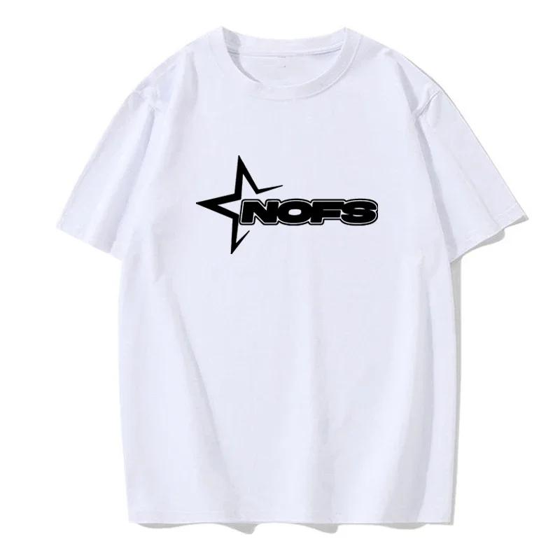 NOFS Printed Street Fashion Casual Summer Tops Men and Women New Loose Round Neck T-shirt Comfortable Tops