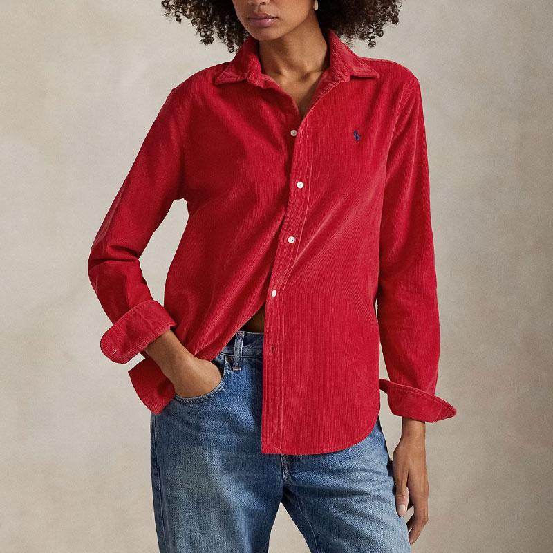Polo Ralph Lauren Classic Fit Animal Pattern Cotton Button-Down Long Sleeve Shirt Women shirts 211A89499-006