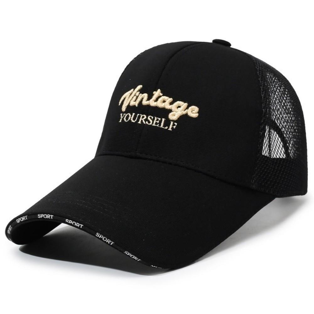 Letter Embroidered Baseball Cap Breathable Peaked Cap Fashion Snapback Cap Summer