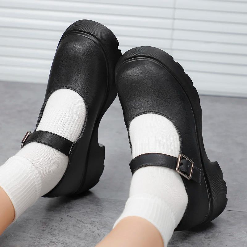 Pantofi Lolita Femei Pantofi Japonezi Femei Vintage Fete Studente Uniforme Toc Inalt Pantofi Platforma Cosplay Plus Marime