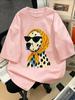 2026 Summer Retro Unisexs Dalmatian Print Tshirt Unisex Cotton And Breathable Short Sleeve Loose Casual Unisex Y2k Streetwear