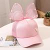 Sweet Bow Girls Baseball Cap Large Mesh Bowknot Peaked Cap for Baby Summer Adjustable Cotton Toddler Sun Hats
