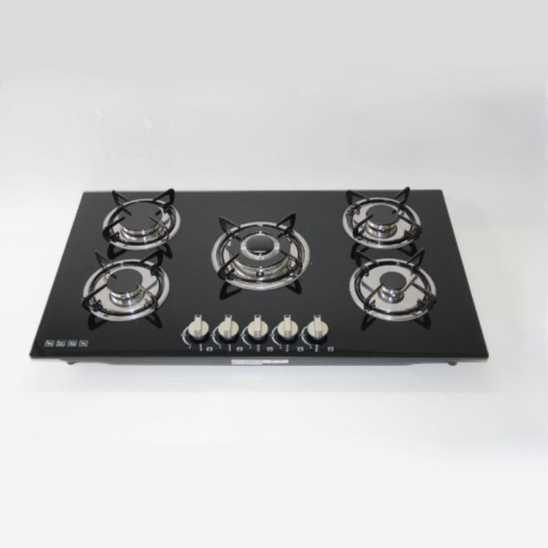 New Embedded Five Head Gas Stove Natural Gas Liquefied Gas Stainless Steel Gas Cooker Household Kitchen Cooking Utensils