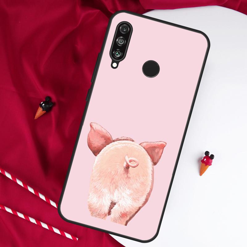 Cartoon Pig For Huawei Nova Y61 Y91 Y90 Y70 Y60 Y72 12s 12i 11i 7i 8i 9 10 SE P60 Pro P30 P40 Lite Case
