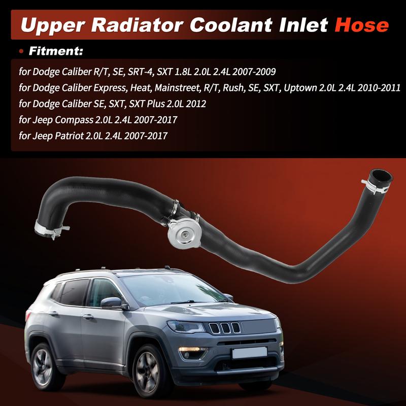 X Autohaux Upper Radiator Coolant Inlet Hose for Jeep Compass Patriot 2.0L 2.4L 2007-2017 for Dodge Caliber 1.8L 2.0L 2.4L 2007