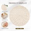 Creative Kitchen Round Placemats Gold PVC Place Mats Flower Leaf Washable Dining Table Mats Party Table Decorative