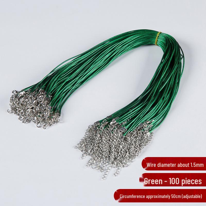 Black Leather Necklace Cord with Lobster Clasp for DIY Jewelry