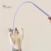 Gato provocando brinquedo silicone mouse cauda gato teaser vara mordida-resistente interativo gato varinha brinquedo para animais de estimação suprimentos