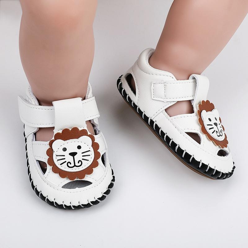 

Детские сандалии с рисунком льва, первые ходунки для маленьких мальчиков, обувь для новорожденных девочек, летняя пляжная обувь для младенцев на мягкой подошве 3