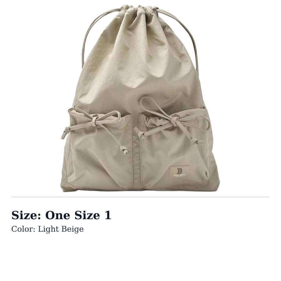MLB Nylon Backpack Regular Womens Light Beige 3ABKB035N-43SAS One Size 1