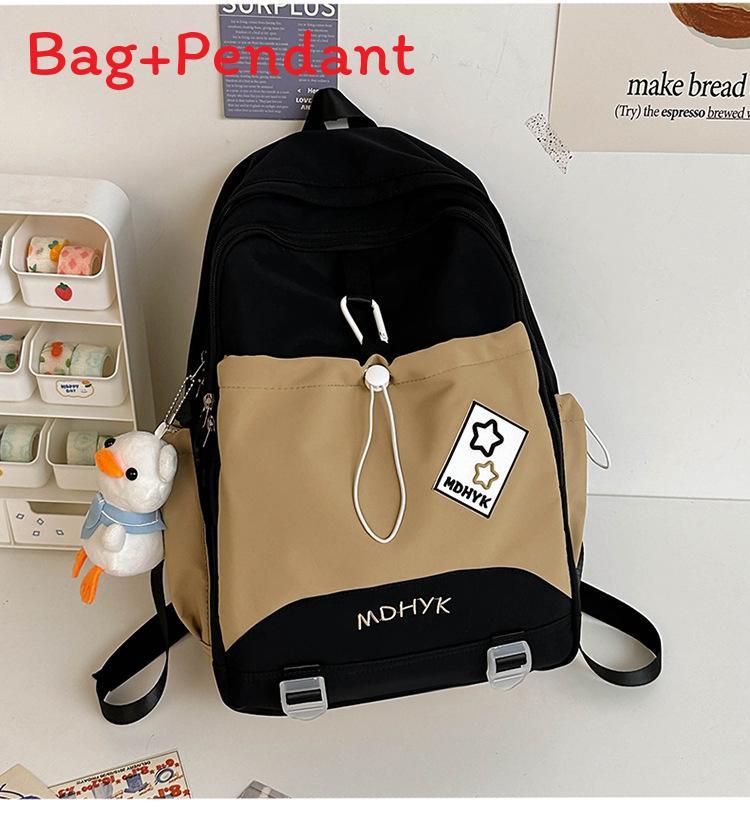 Cute Pastiche Nylon Student Backpack With Material And Laptop Compatibility For Girls чёрный