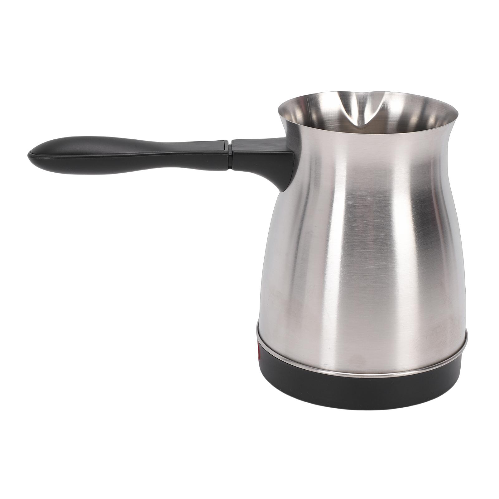 

Electric Turkish Coffee Pot Stainless Steel Fast Brewing Coffee Maker Machine Automatic Heating for Home Travel