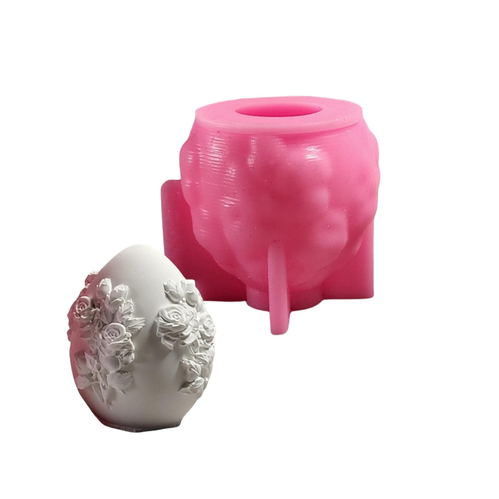 

Гибкая силиконовая форма для пасхального яйца для любителей DIY и домашнего декора для изготовления гипсовых или свечных украшений 374