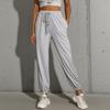 Women's Fashion Casual Solid Color Print High Waist Trousers Pants