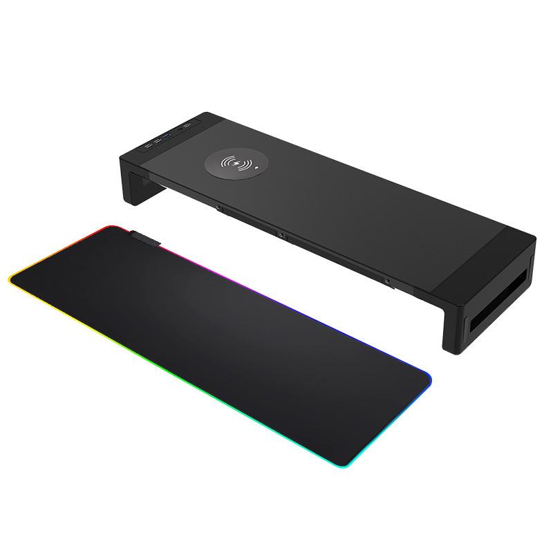 Multi-functional All-in-one Computer Monitor, Laptop Height-increasing Stand, RGB Mouse Pad for Complete Desk Setup