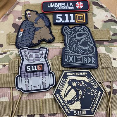 Plastic Velcro Morale Chapter PVC Three-dimensional Drop Plastic Armband Rubber Backpack DIY Mother and Child Chapter Clothing Accessories