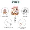 Easter Decoration Retractable  Id Badge Holder Reel Keychain Easter Lamb Flower Sunflower Badge Reel For Nurse Doctor Gift
