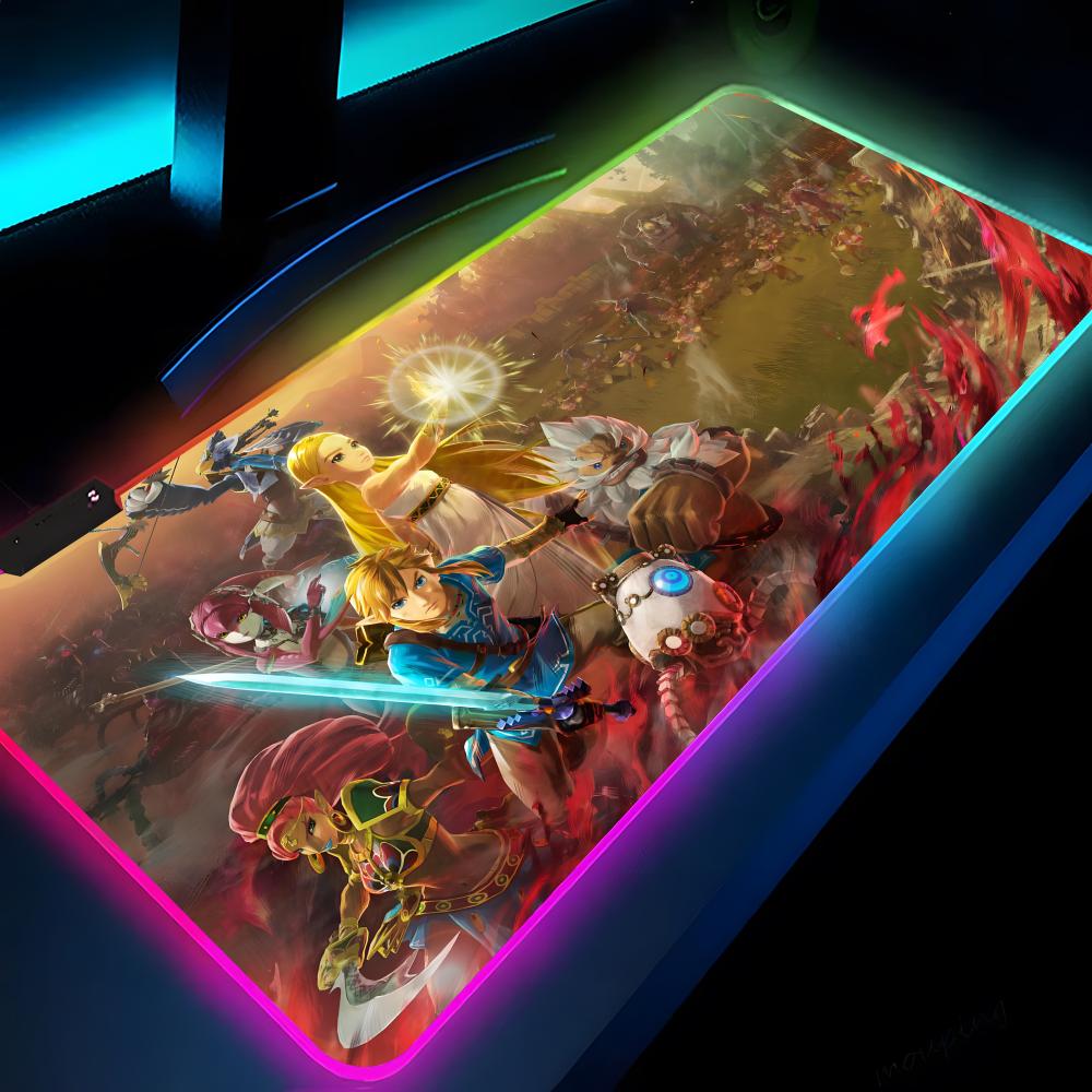 The L-LegendS of ZeldaES Mouse Pad Gaming LED 700x300 Mouse Mat Mousemats Table Video Game Pads PC Desk Mat RGB Keyboard Mat XXL