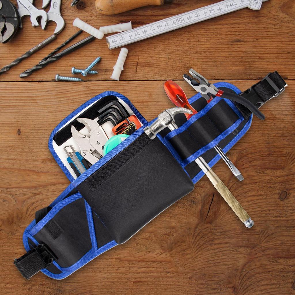 Belt Tool Pouch Oxford Adjustable Utility Organizer Wear-Resistant Tool Holder Belt For Electrician Carpenters Construction