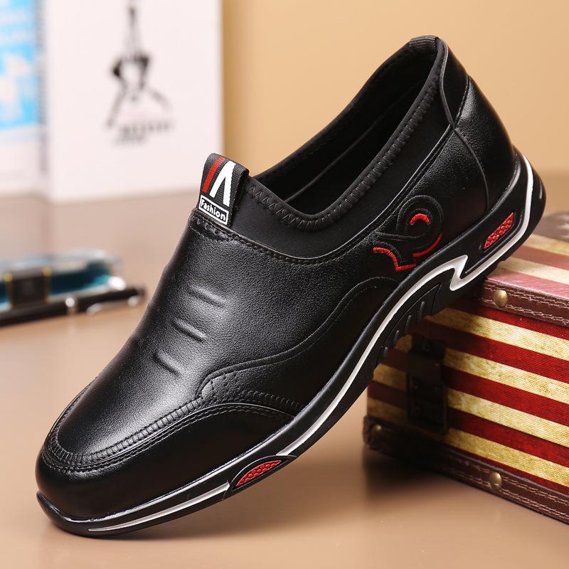 

Summer men s shoes new business dress one pedal men s casual sports leather shoes youth fashion trendy shoes 38