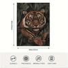 Extragroße Tiger & Dschungel Wildtierdecke - 60"x80""" (152x203cm) Superweiche Flanell-Kuscheldecke für alle Jahreszeiten, lebendiges Tigergesicht