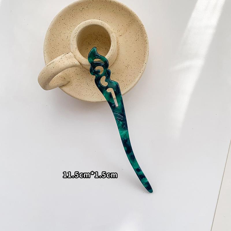 Mode Haarstäbe Haarspangen für Frauen Bunte Marmorstruktur Acetat Haarspange Mädchen Haaraccessoires Haarstäbe Neu