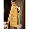 Moda Tendenza Inverno Nuovo Casual Donna Media Lunghezza Cappotto di Cotone Con Cappuccio Giacca di Cotone Ispessito Larga