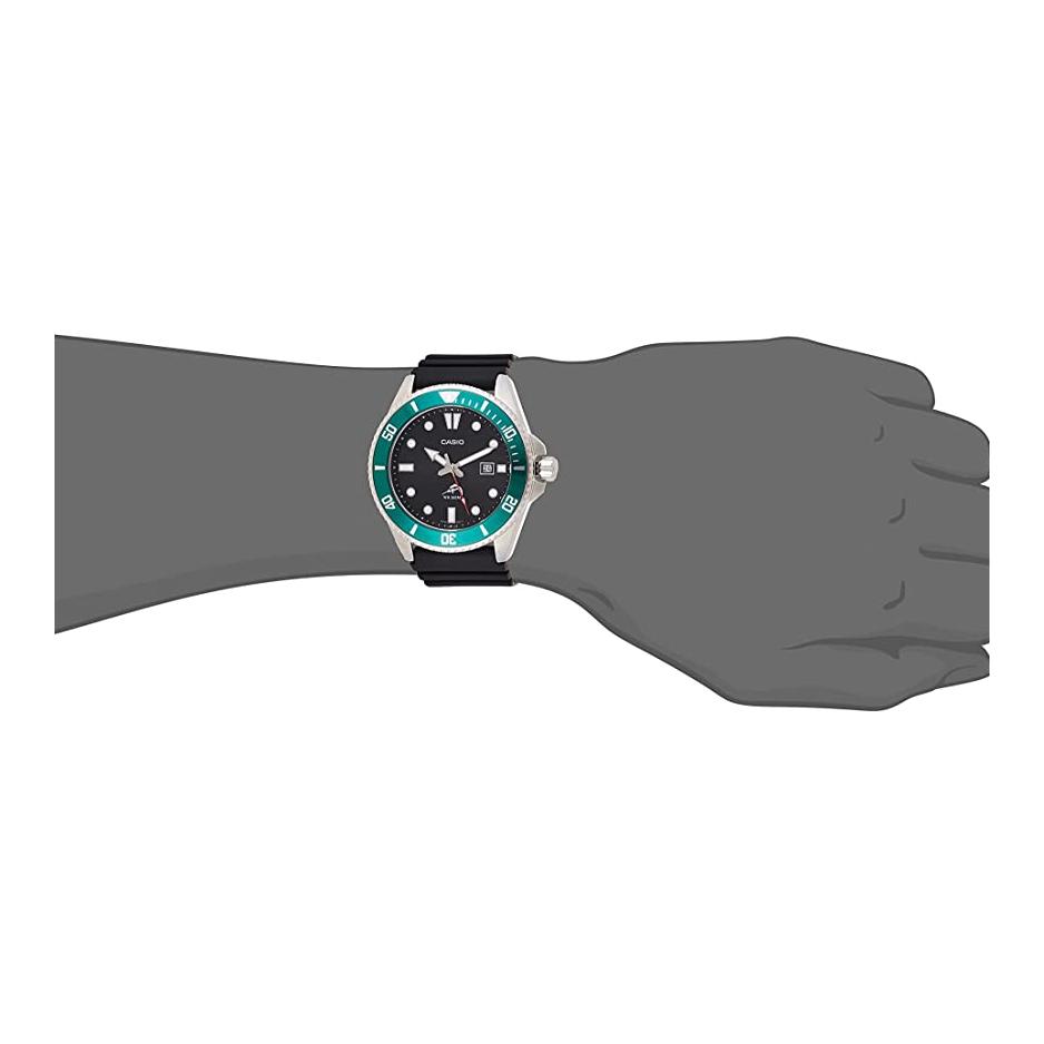 Casio Orologio Subacqueo Standard Series Swordfish 200m Impermeabile Movimento al Quarzo Luminoso Cinturino in Resina Acciaio Inossidabile Orologi da Uomo Nero MDV-106B-1A3VCF
