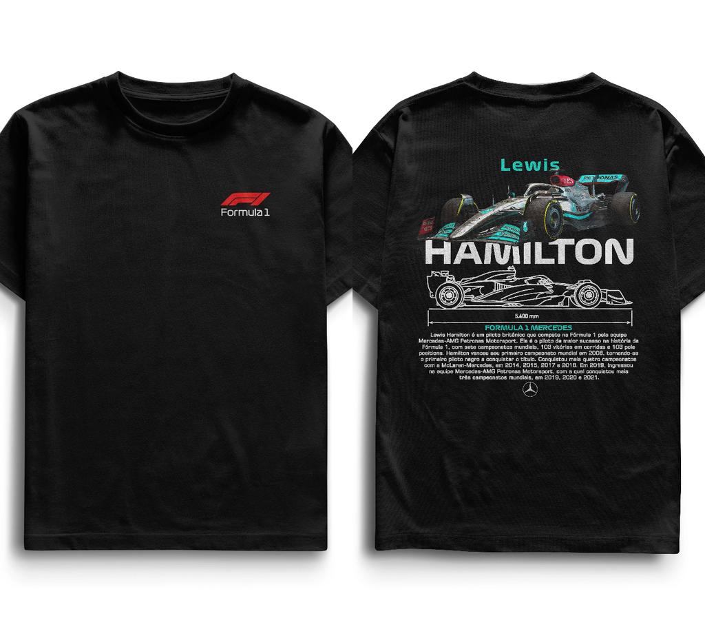 T-shirt Grafica Auto da Corsa Ferrari Lewis Hamilton Uomo Donna Cotone Casual Oversize Street Hip Hop Manica Corta Abbigliamento Femminile Maschile